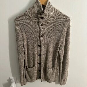 J Crew Beige Knit Sweater with Buttons